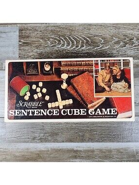 Vintage Scrabble Sentence Cube Game 1971 - Complete Made In USA - SEL RIGHT Game